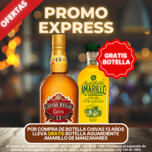 Whisky Chivas Regal Extra 13 Años 700ML LLEVA GRATIS Botella de Aguardiente Amarillo de Manzanares