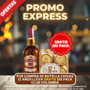 Whisky Chivas Regal 12 Años 700ML LLEVA GRATIS Six Pack Cerveza Club Colombia